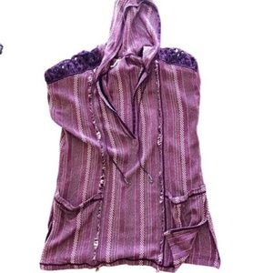 Free People Hooded Poncho